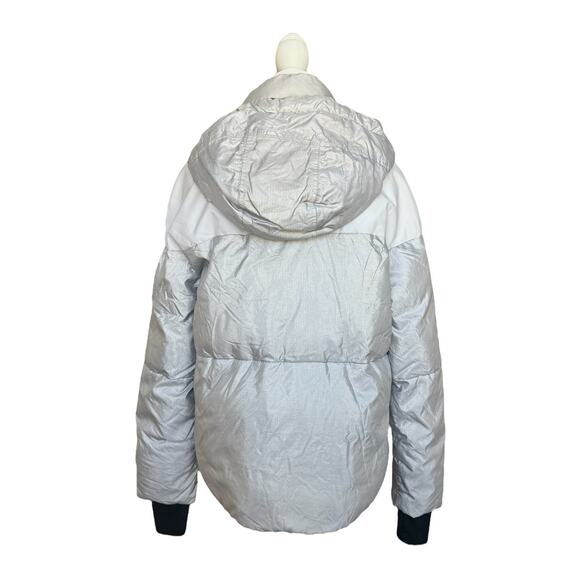 Erin Snow Lolita Parka Jacket Silver Aluminum Size 6 - Picture 9 of 16